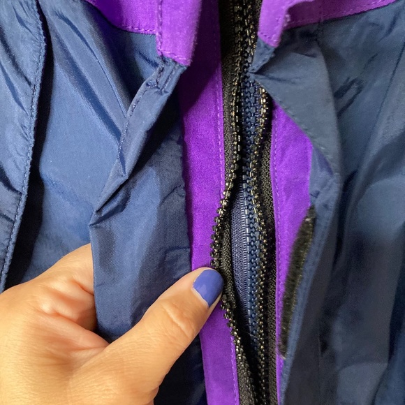 Marmot Gore•Tex Nylon Jacket Women's Medium Purple Navy Hooded - Picture 6 of 12